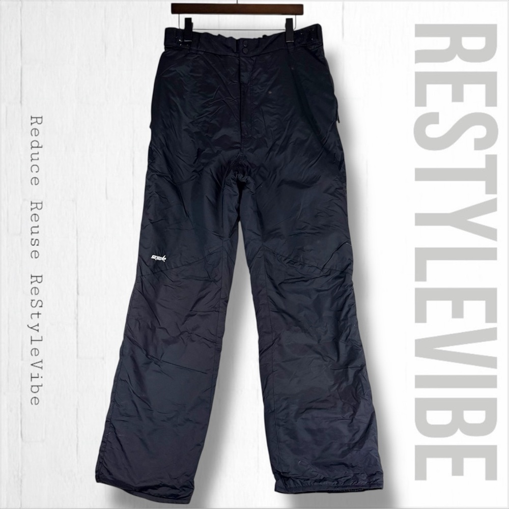 SKIGEAR Men’s Size L Pants Snow Ski Style Waterproof Coated Nylon Insulated